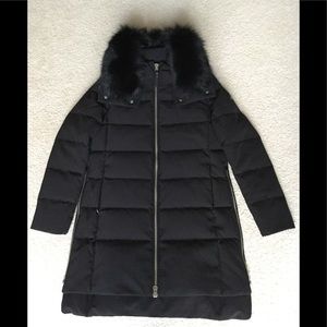 Derek LAM 10 Crosby Women/'s Down Jacket Coat XL Black Winter Faux Fur Coat NWT